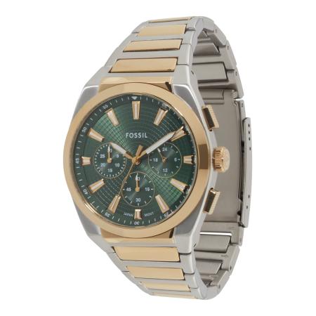 Fossil FOSSIL Analoog horloge Everett goud / donkergroen / zilver