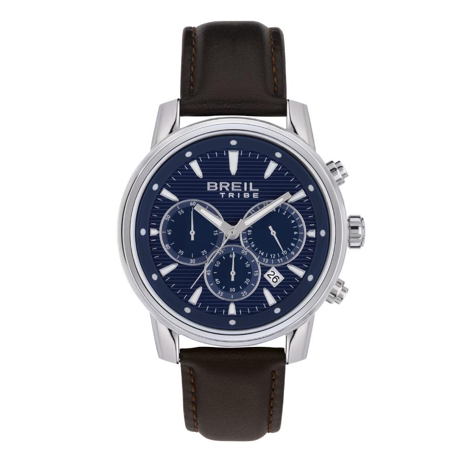 Breil Breil Analoog horloge Caliber donkerblauw / donkerbruin / zilver -