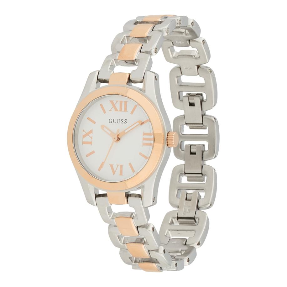 GUESS Analoog horloge VEDA rose-goud / zwart / zilver / parelwit Zilver