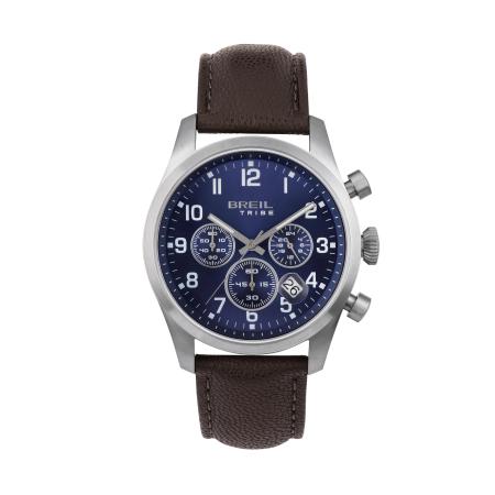 Breil Breil Analoog horloge Classic Elegance donkerblauw / donkerbruin / zilver