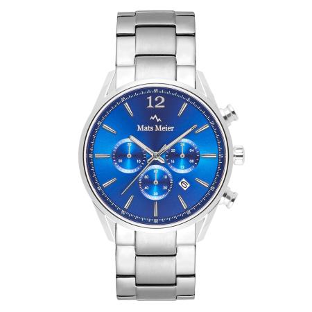 Mats Meier Analoog horloge blauw / zilver