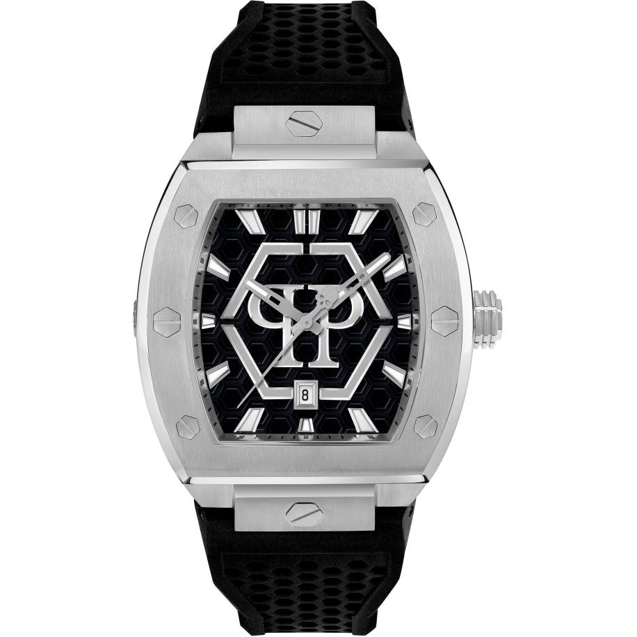 Philipp Plein Analoog horloge The Hexagon Phantom zwart / zilver Zwart