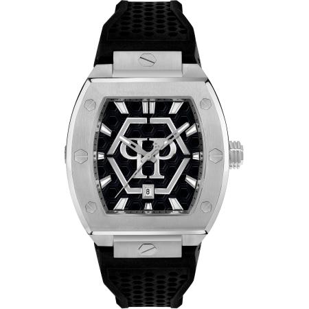Philipp Plein Analoog horloge The Hexagon Phantom zwart / zilver