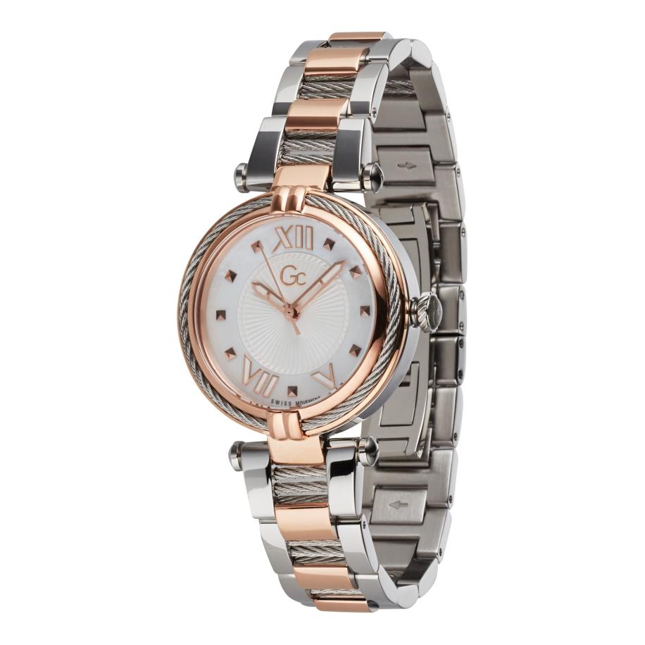 Gc Analoog horloge CableChic rose-goud / zilver Zilver