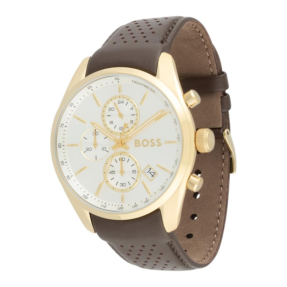 Hugo Boss BOSS Analoog horloge GRAND PRIX donkerbruin / goud / wit -