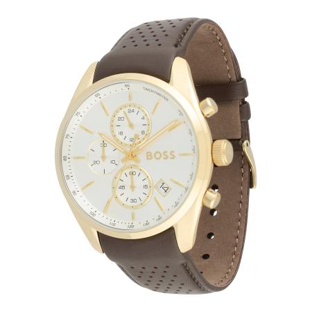 Hugo Boss BOSS Analoog horloge GRAND PRIX donkerbruin / goud / wit