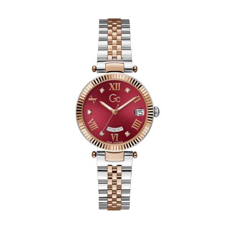 GC Gc Analoog horloge Flair rose-goud / wijnrood / zilver
