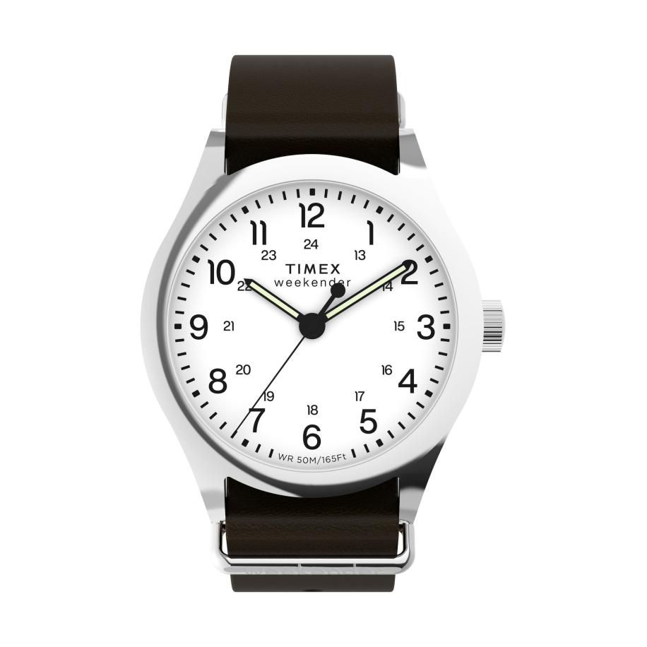TIMEX Analoog horloge Timex Weekender New England 3 Hand bruin Bruin