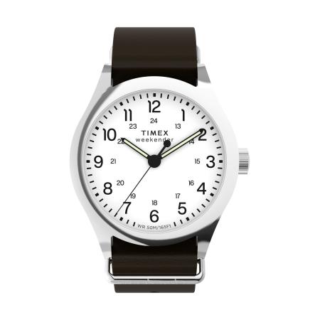 TIMEX Analoog horloge Timex Weekender New England 3 Hand bruin
