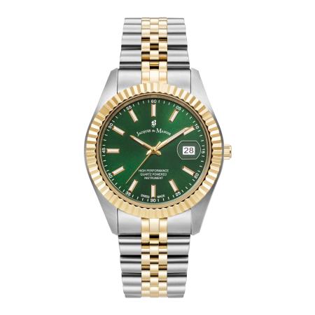 Jacques du Manoir Analoog horloge goud / groen / zilver