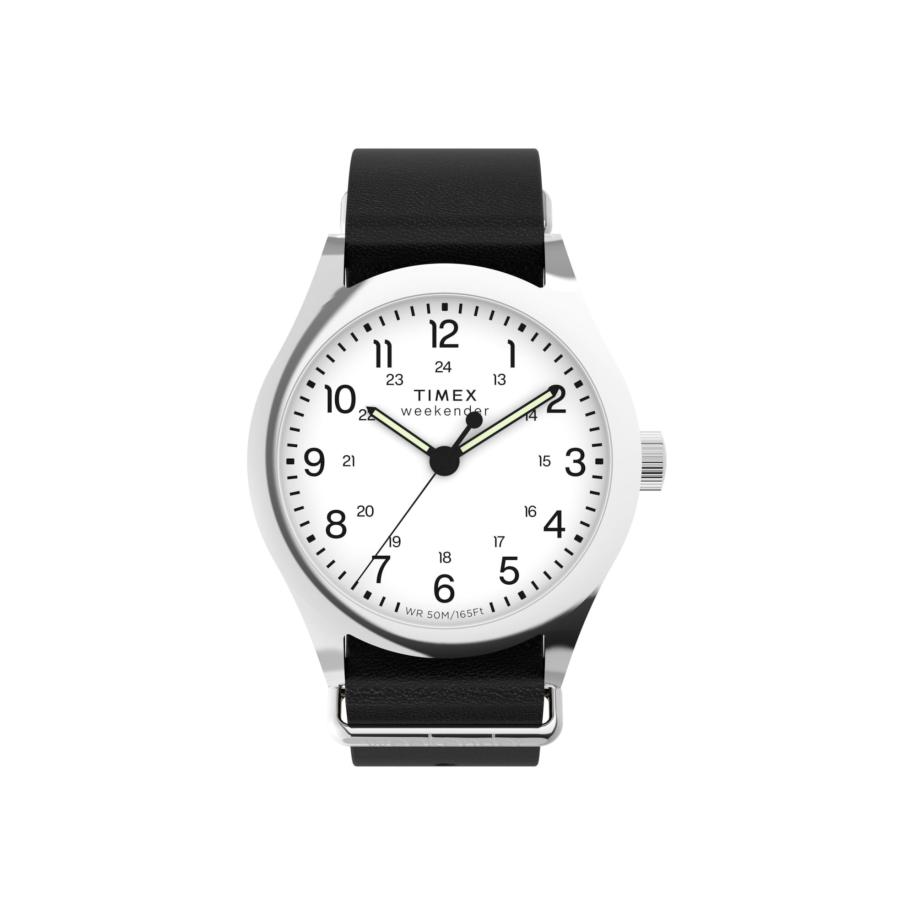 TIMEX Analoog horloge Weekender New England 3 zwart / zilver Zwart