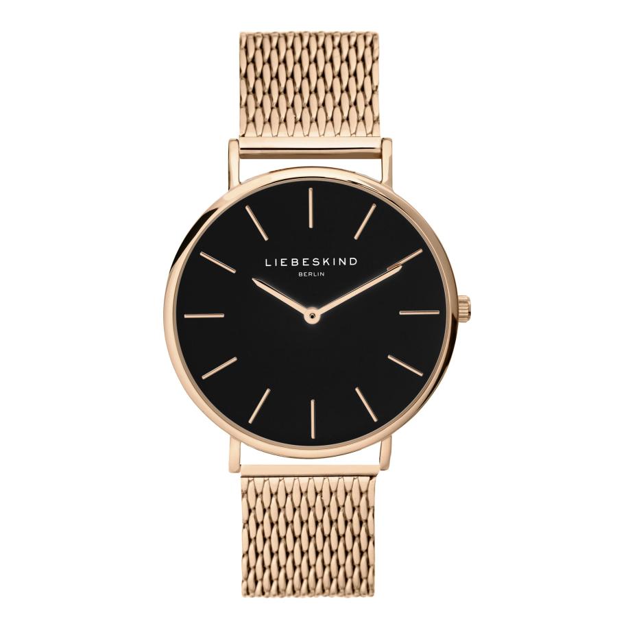 liebeskind berlin Liebeskind Berlin Analoog horloge rose-goud / zwart -