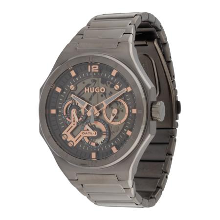 Hugo Boss HUGO Analoog horloge #GRAIL SKELETON donkergrijs / pasteloranje