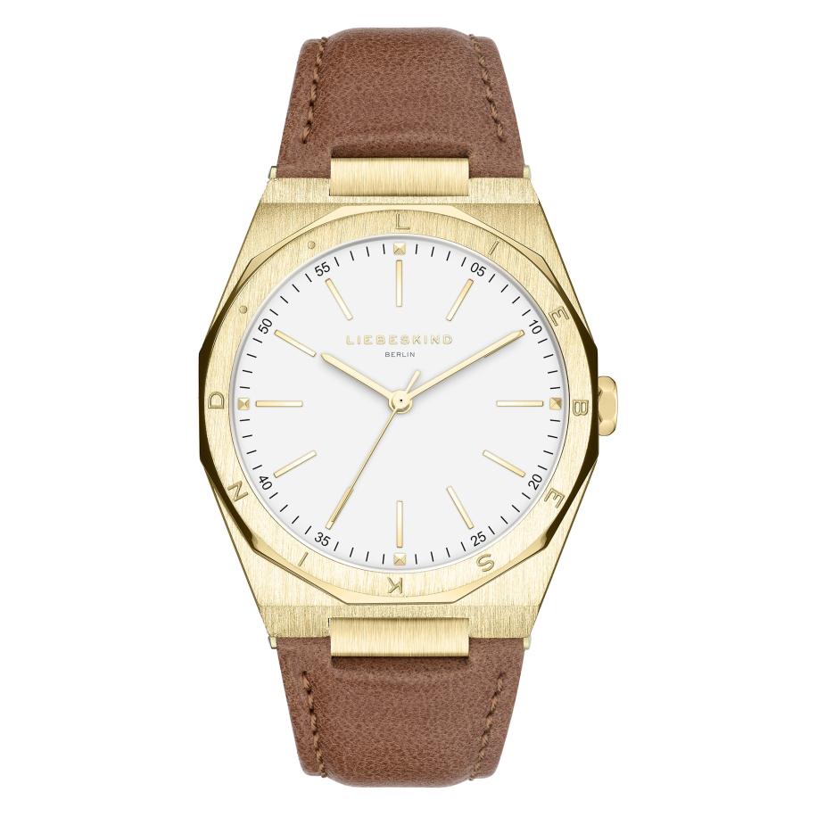 liebeskind berlin Liebeskind Berlin Analoog horloge bruin / goud / wit -
