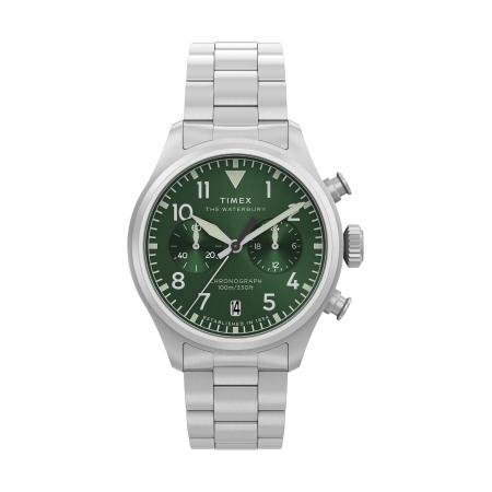 TIMEX Analoog horloge Waterbury Ace donkergroen / zilver