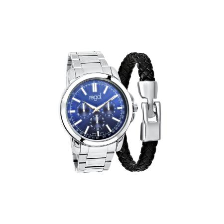 Lucardi Lucardi Analoog horloge saffier / zwart / zilver