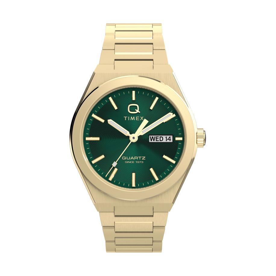 Timex TIMEX Analoog horloge Q Timex® Continental Day and Date goud -