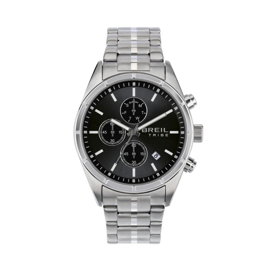 Breil Breil Analoog horloge Captain zwart / zilver -