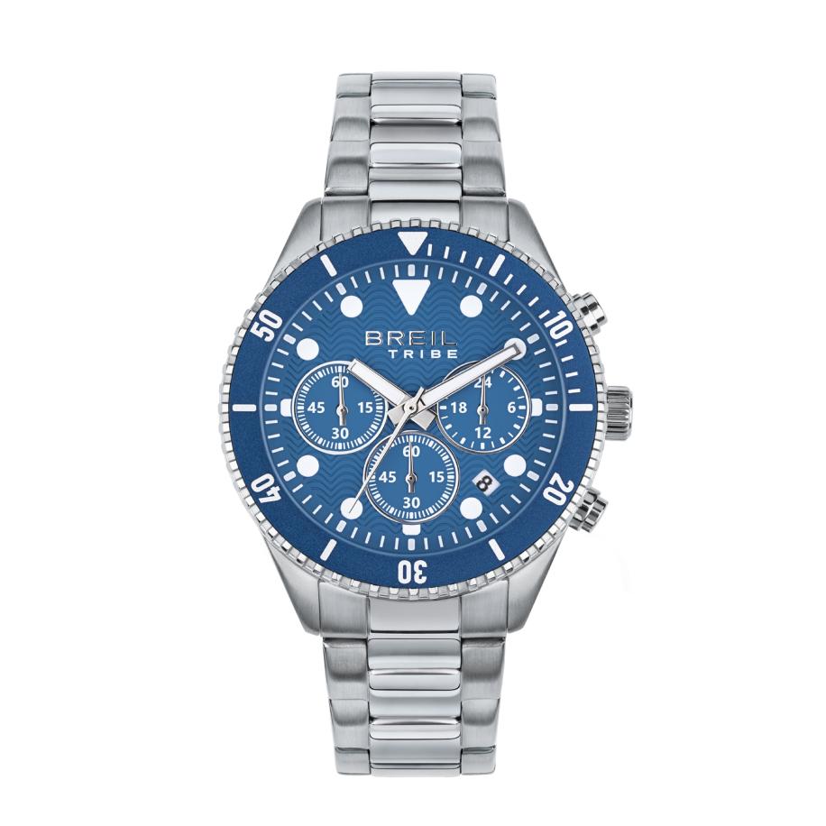 Breil Breil Analoog horloge Overhand blauw / zilver -