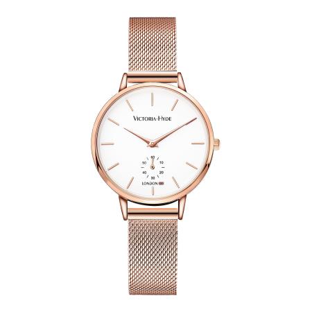Victoria Hyde Victoria Hyde Analoog horloge Metropolitan Time rose-goud / wit