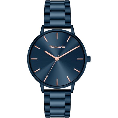 Tamaris Analoog horloge donkerblauw / rose-goud