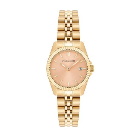 Spears & Walker Analoog horloge goud / pasteloranje