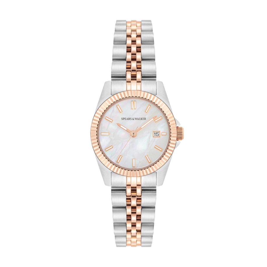Spears & Walker Analoog horloge rose-goud / zilver Goud