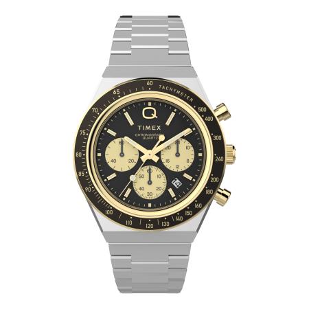 TIMEX Analoog horloge Q Timex® zwart / zilver