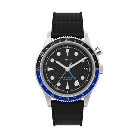 TIMEX Analoog horloge Waterbury Traditional blauw / zwart / zilver