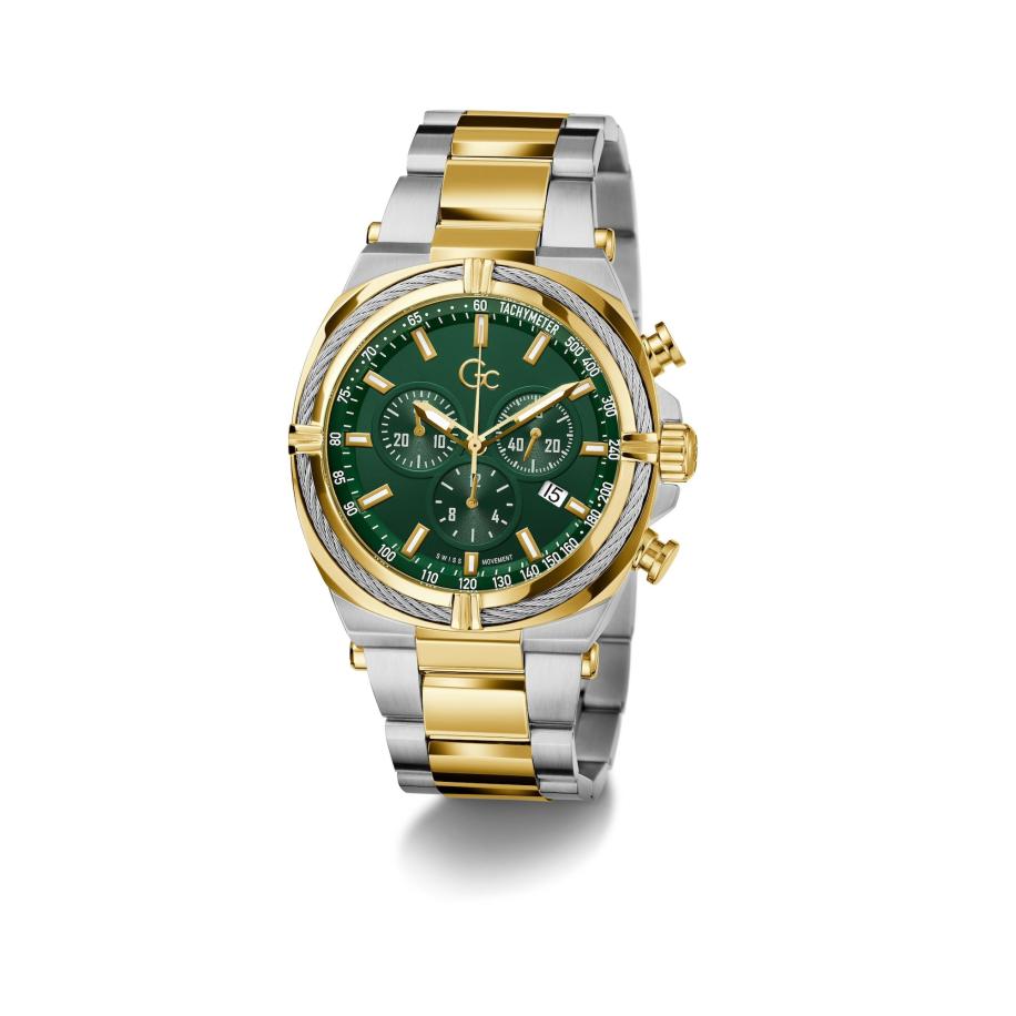 Gc Analoog horloge IronClass goud / groen / zilver Zilver