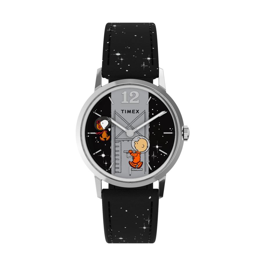 Timex TIMEX Analoog horloge Timex x Peanuts® Marlin® Hand-Wound Space zwart -