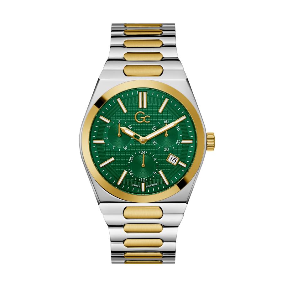 Gc Analoog horloge Prodigy goud / groen / zilver Zilver
