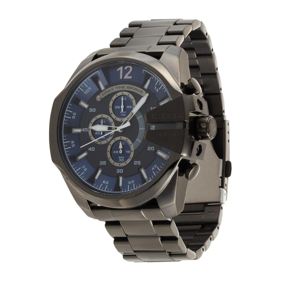 Diesel DIESEL Analoog horloge Mega Chief donkerblauw / zilvergrijs -