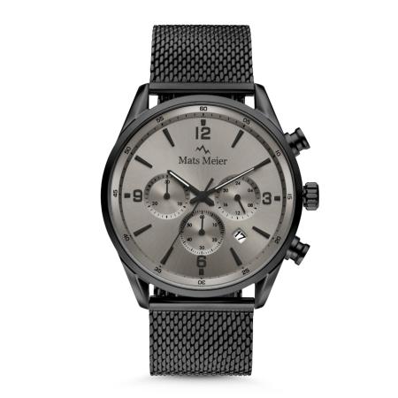Mats Meier Analoog horloge grijs / zwart