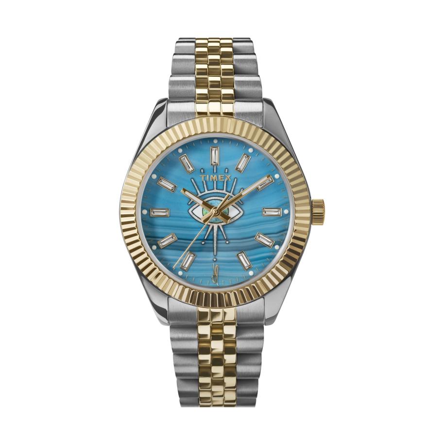 TIMEX Analoog horloge Jacquie Aiche hemelsblauw / goud / zilver Zilver