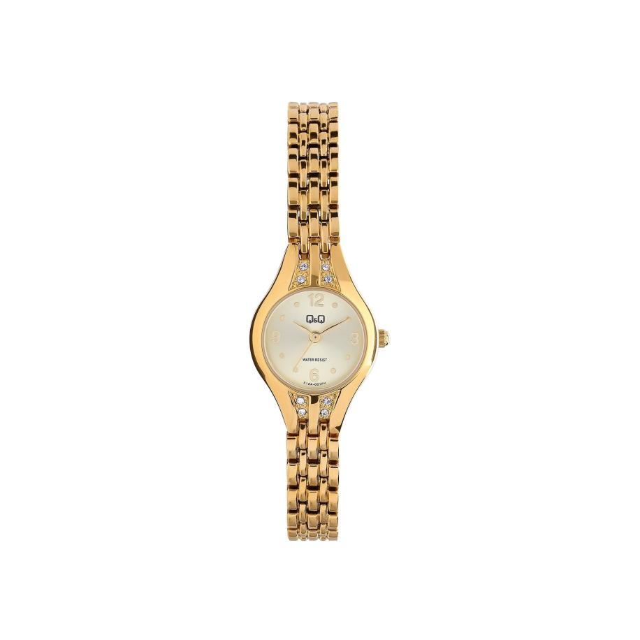 Q&Q Analoog horloge goud / zwart / offwhite Goud