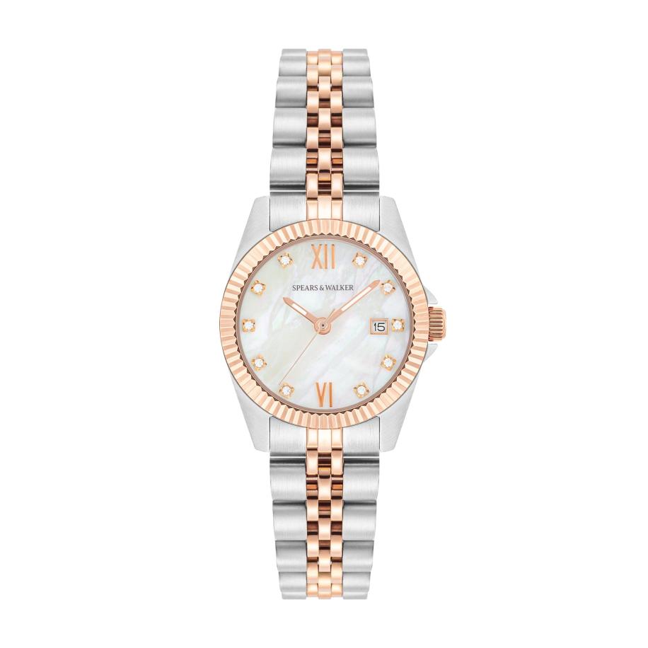 Spears & Walker Analoog horloge rose-goud / zilver Zilver