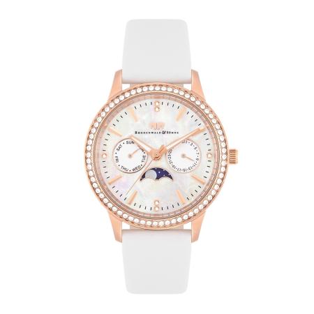 Rhodenwald & Söhne Rhodenwald & Söhne Analoog horloge rose-goud / wit