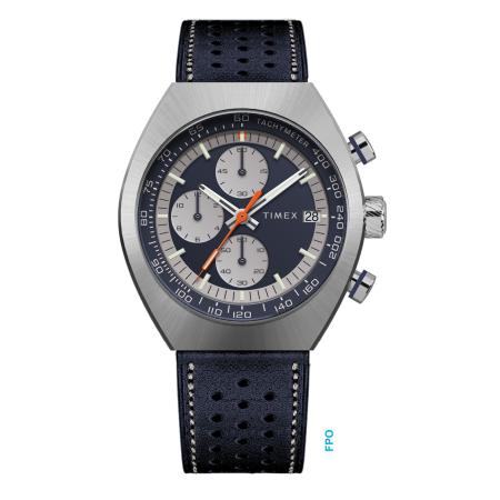 TIMEX Analoog horloge Legacy Tonneau navy / rood / zilver / wit