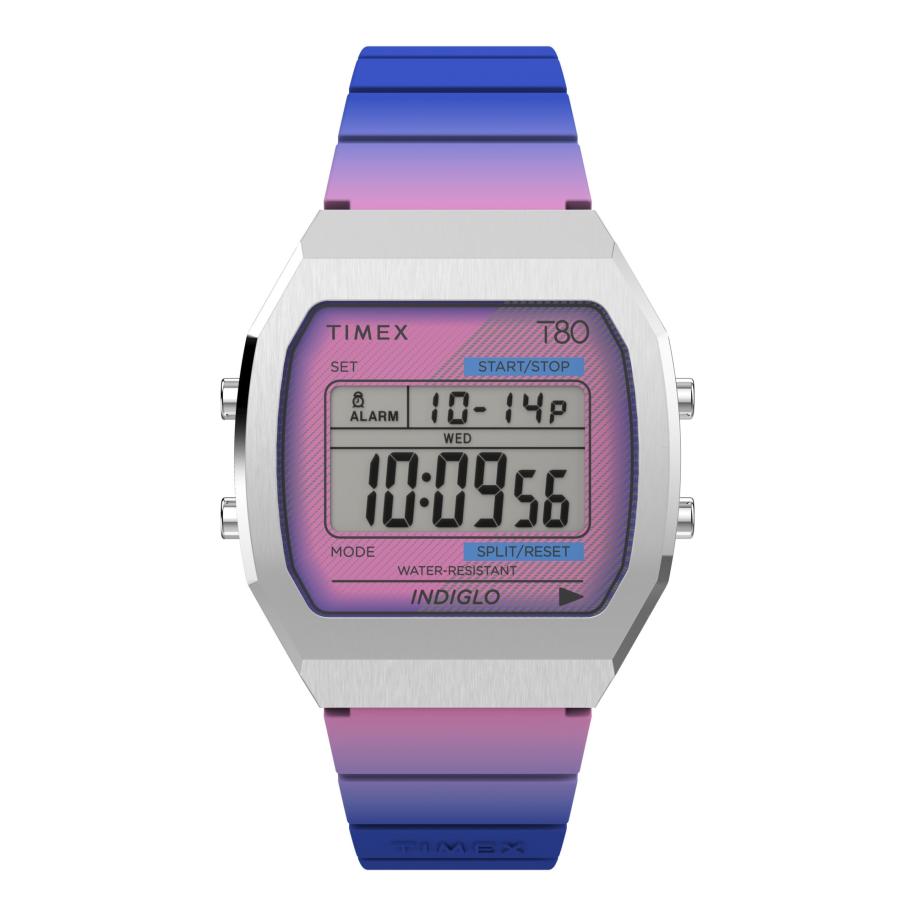 TIMEX Digitaal horloge Lab T80 blauw / purper / zilver Multicolor
