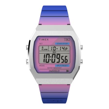 TIMEX Digitaal horloge Lab T80 blauw / purper / zilver