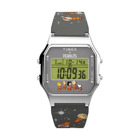 TIMEX Digitaal horloge Peanuts Space geel / grijs / zilver / wit