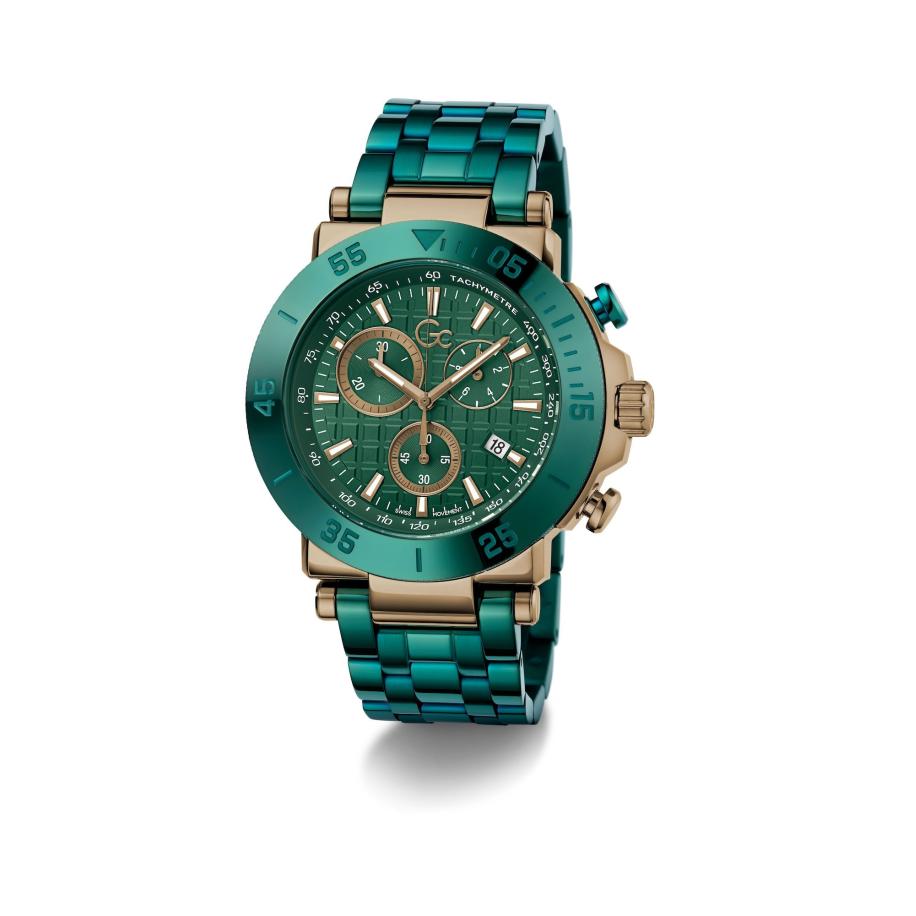 Gc Analoog horloge One brons / spar / wit Groen
