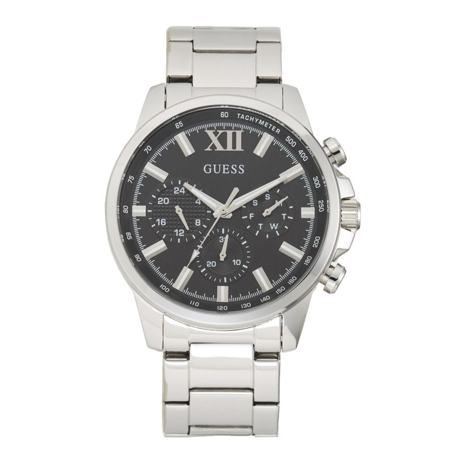 Guess GUESS Analoog horloge Walker zwart / zilver -