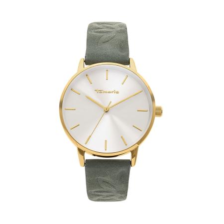 Tamaris Analoog horloge goud / groen / parelwit