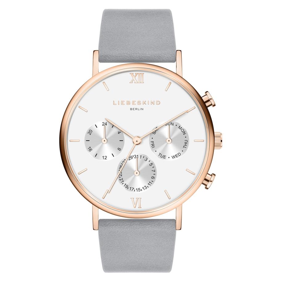 Liebeskind Berlin Analoog horloge rose-goud / grijs / wit Wit