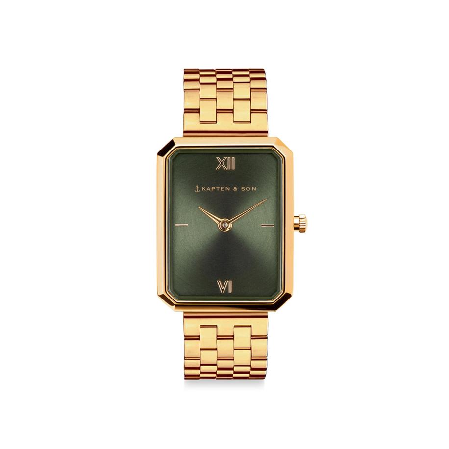 Kapten & Son Kapten & Son Analoog horloge Grace Gold Steel goud / groen -