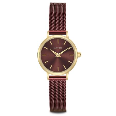 EASTSIDE Eastside Analoog horloge goudgeel / bordeaux