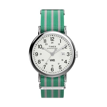 TIMEX Analoog horloge Timex Weekender groen / zilver