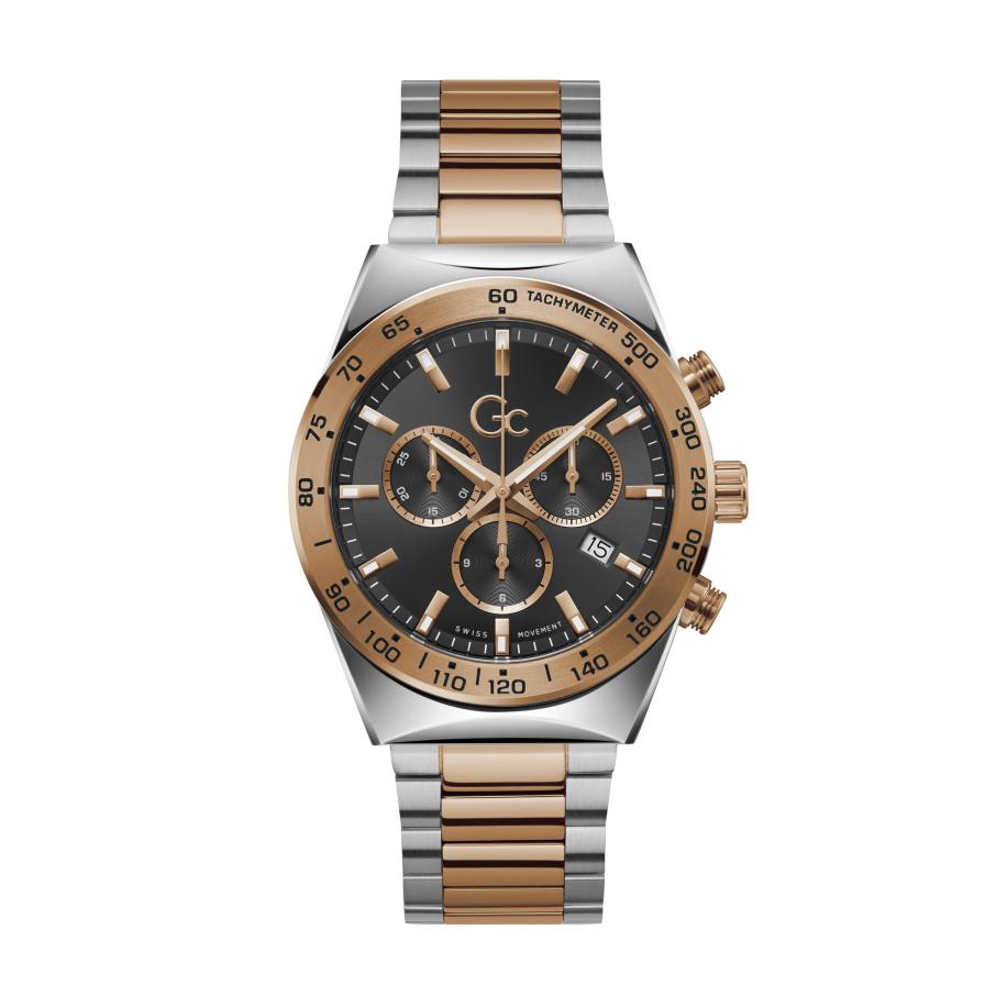 Gc Analoog horloge Clubhouse goud / zwart / zilver Zwart